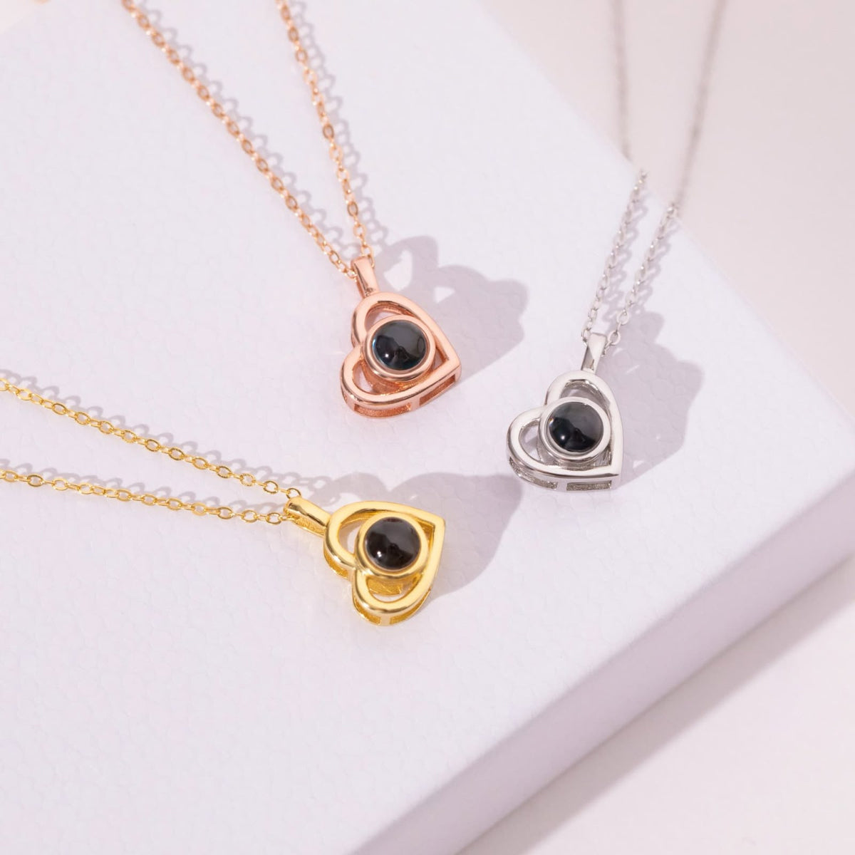 Simple Heart Photo Necklace
