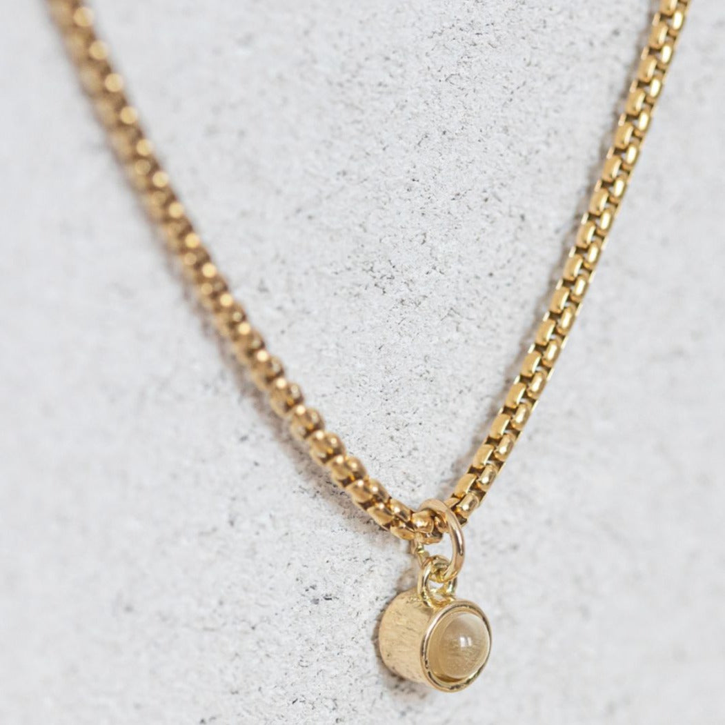 Box Chain Round bead photo Necklace