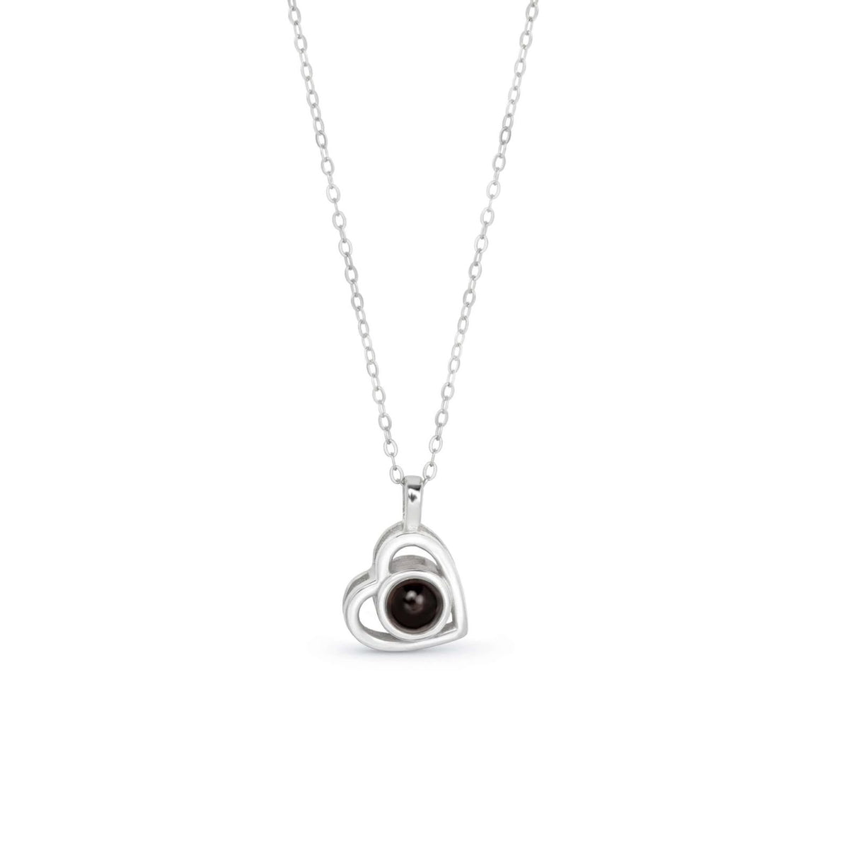 Simple Heart Photo Necklace