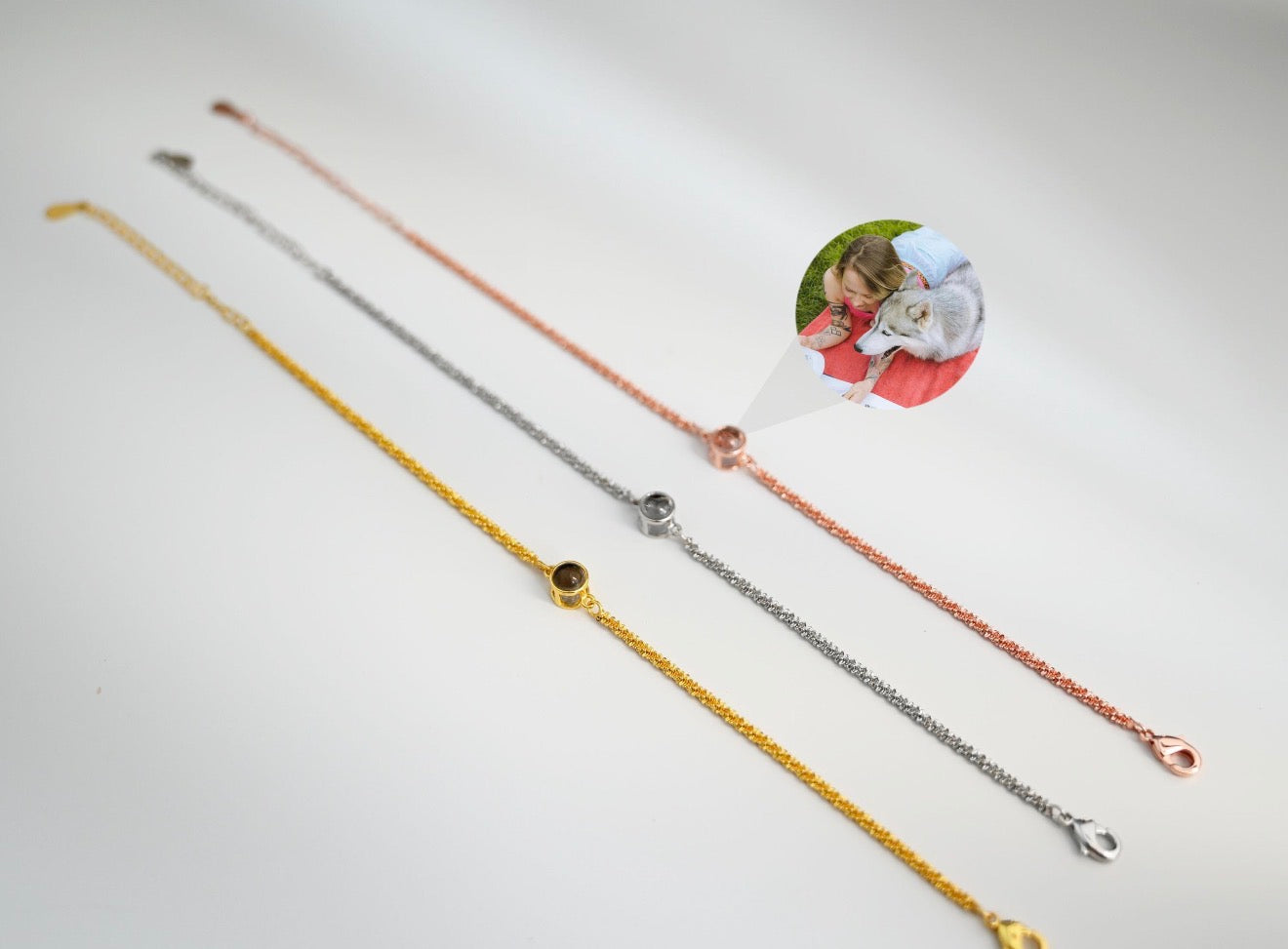 Braided Chain Photo Bracelet