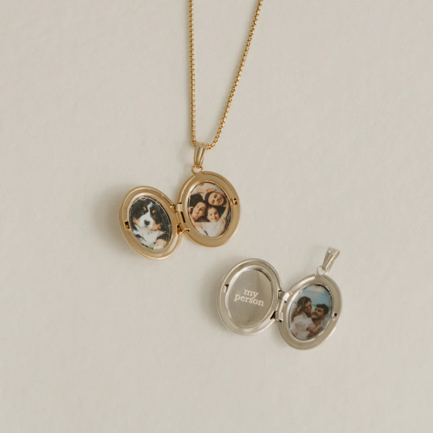 Oval Locket Photo Necklace