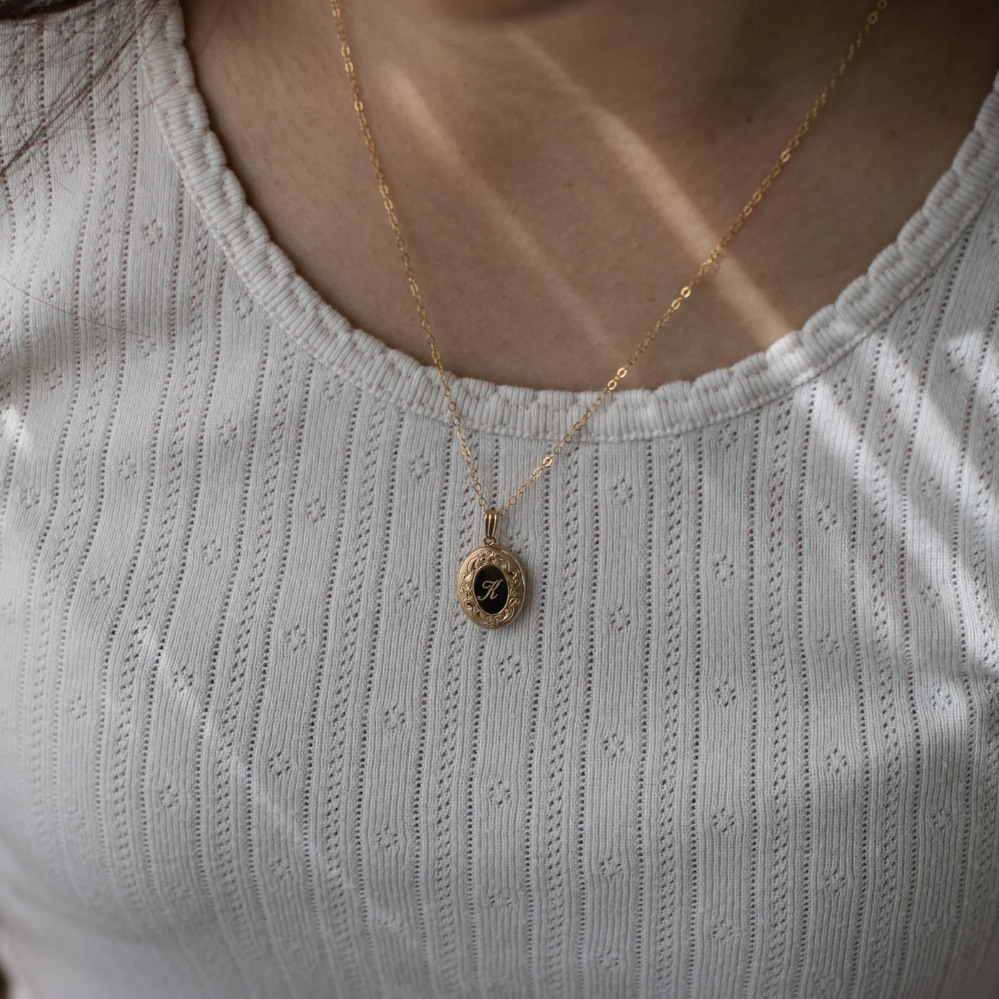 Decorated Oval Locket