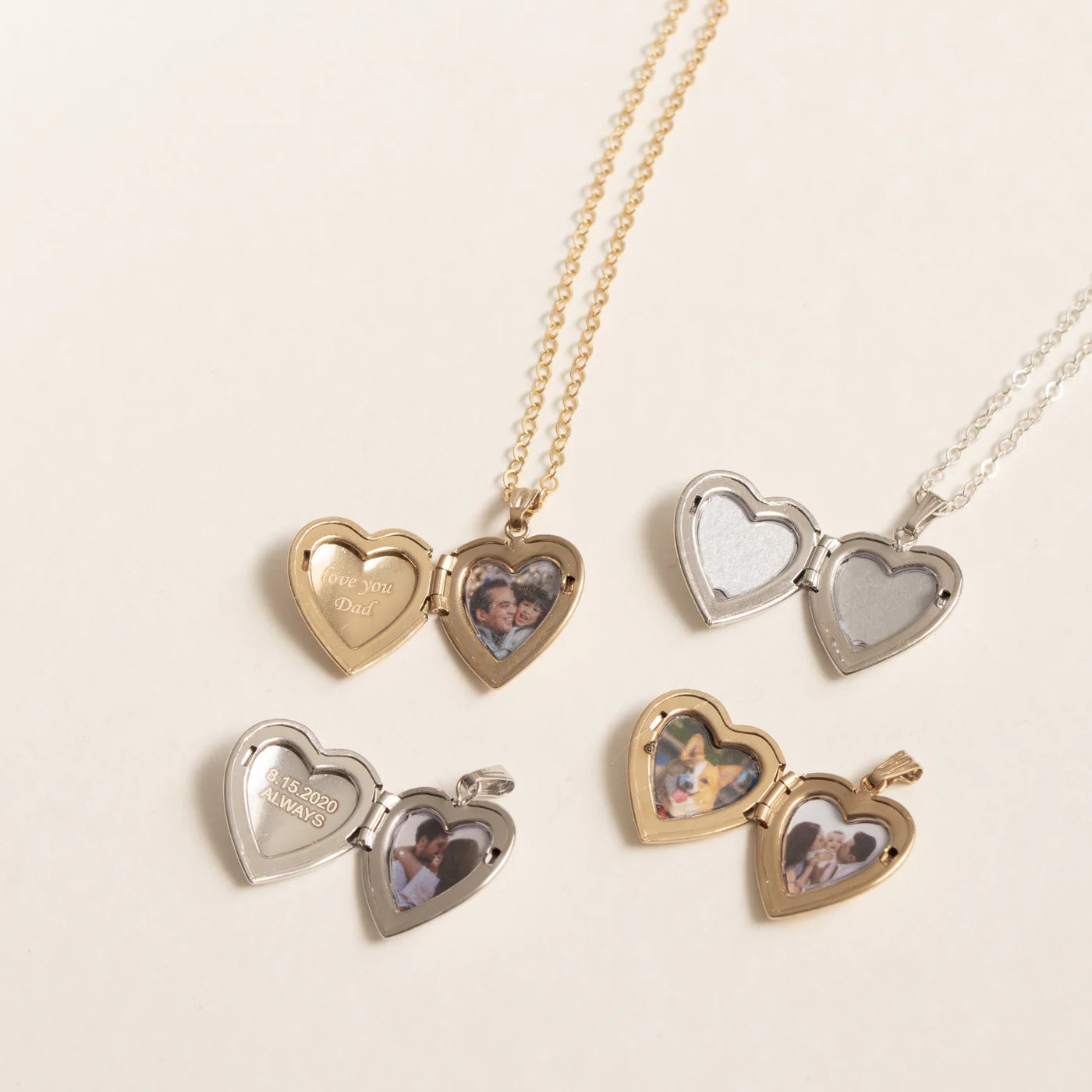 Heart Locket Photo Necklace