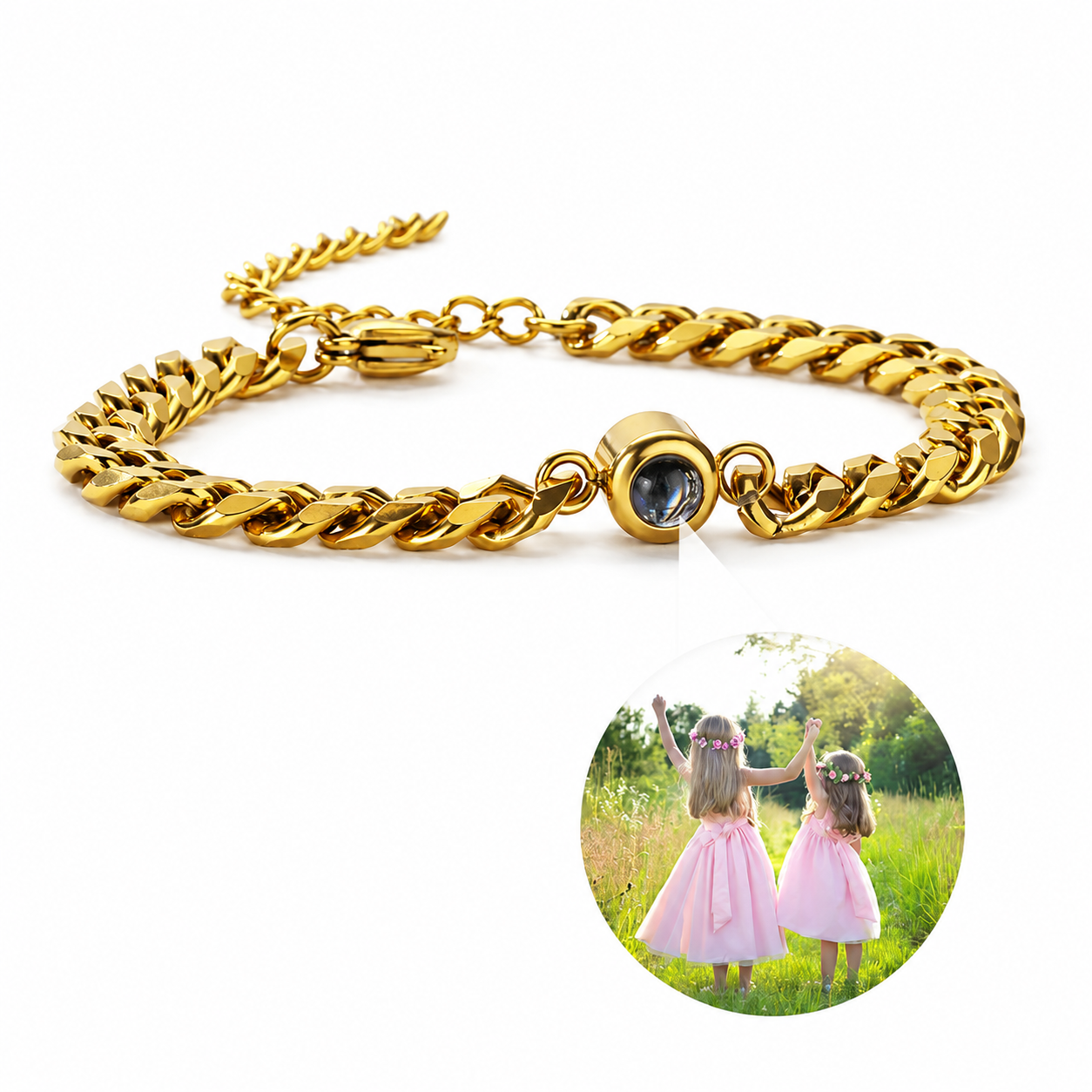 Cuban Chain projection bracelet