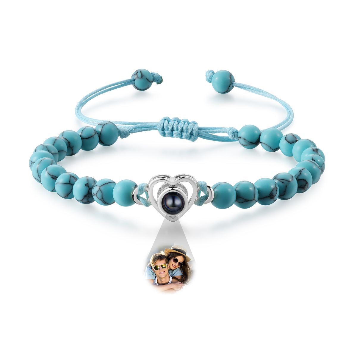 The photo projection stone bead heart shape