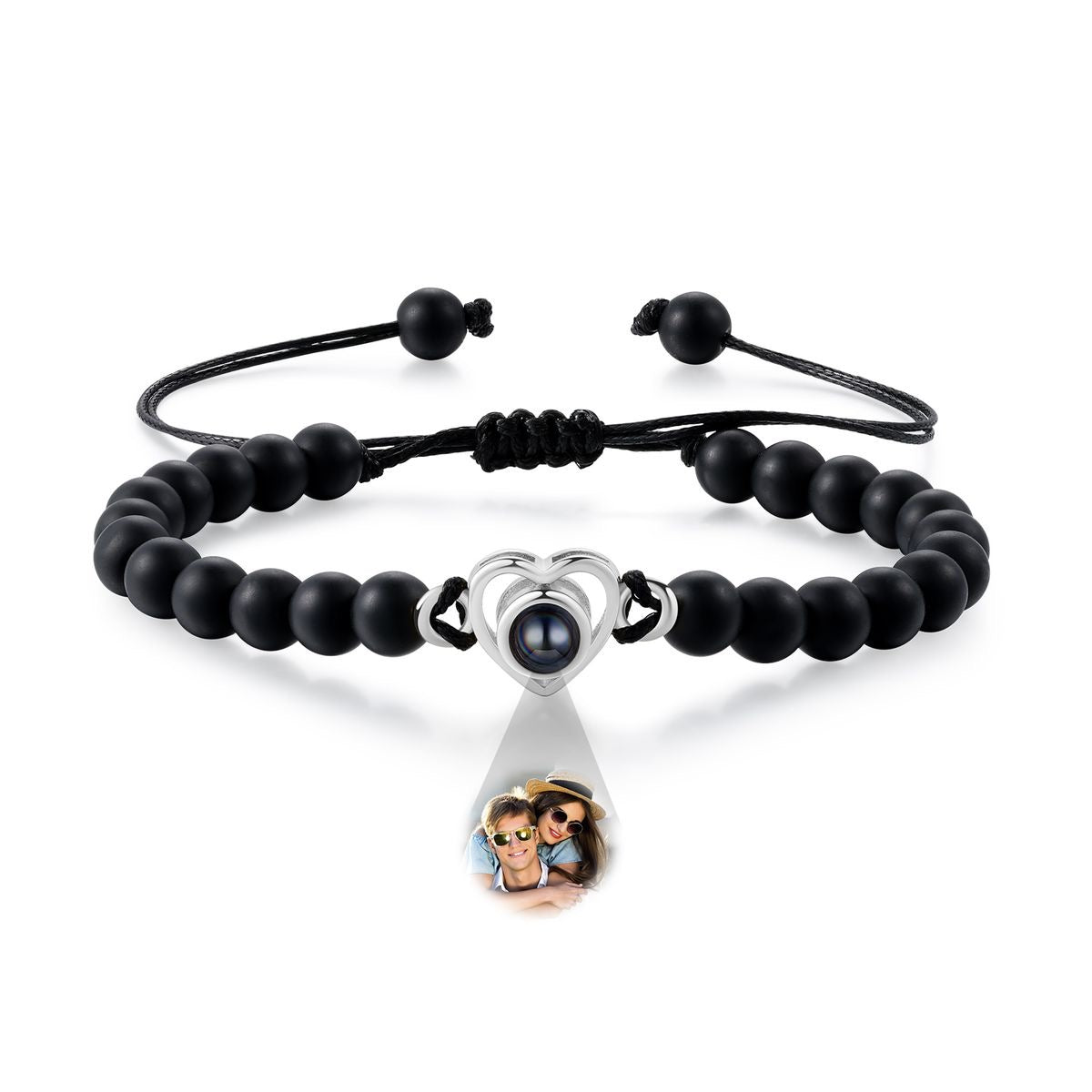 The photo projection stone bead heart shape