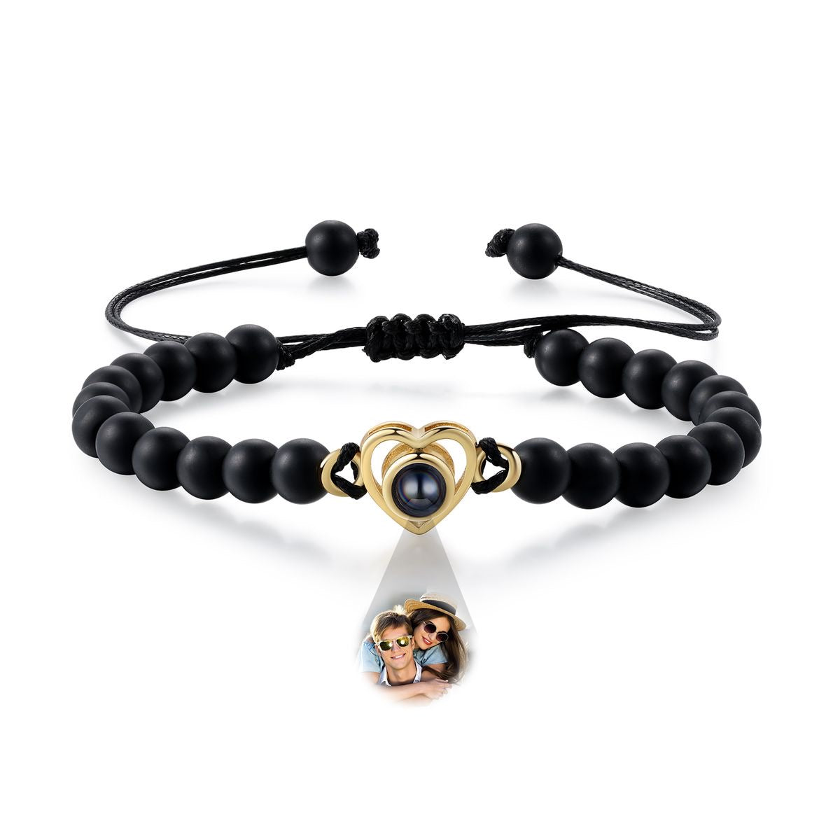 The photo projection stone bead heart shape
