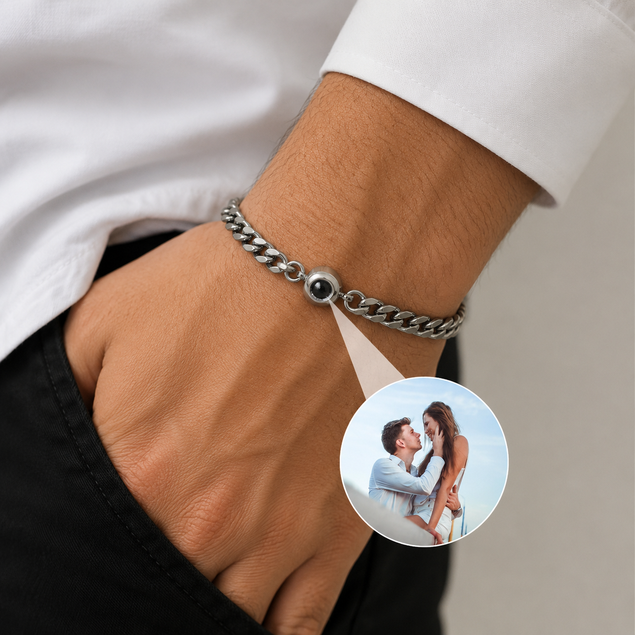 Cuban Chain projection bracelet