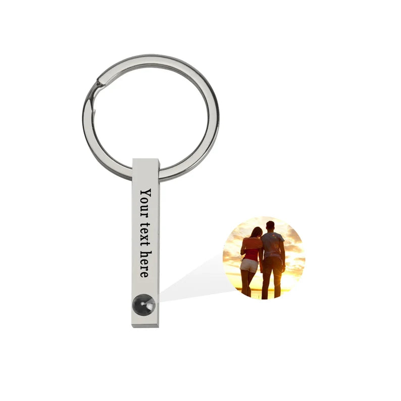 Column Keychain photo projection