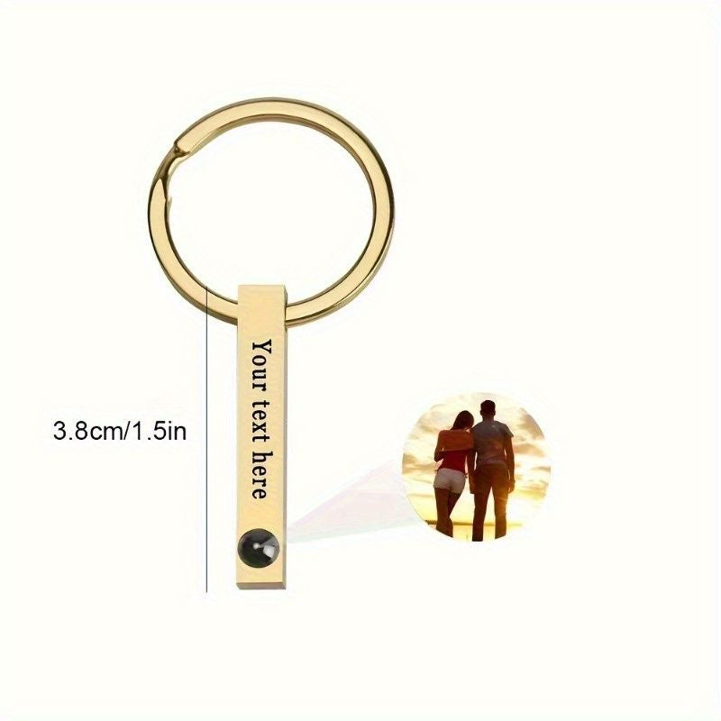 Column Keychain photo projection