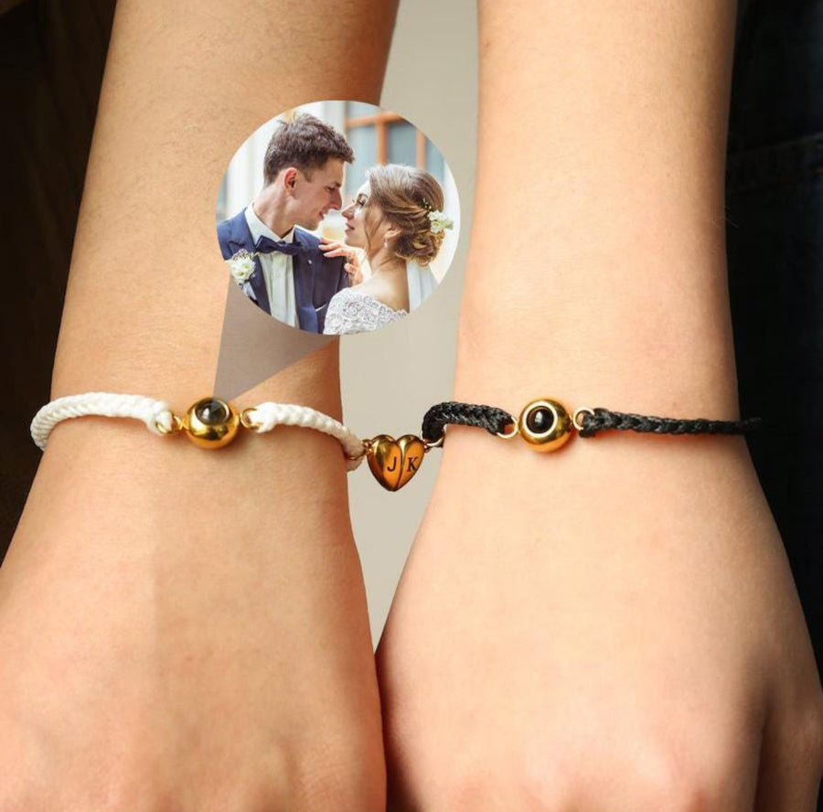 Couples Magnetic Photo Bracelets