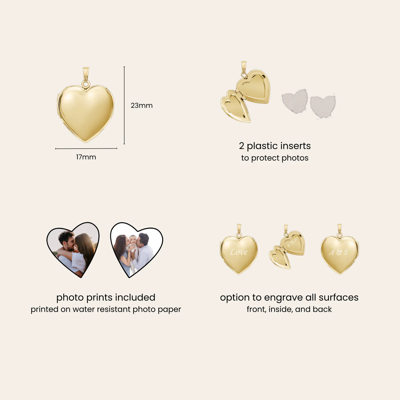 Heart Locket Photo Necklace