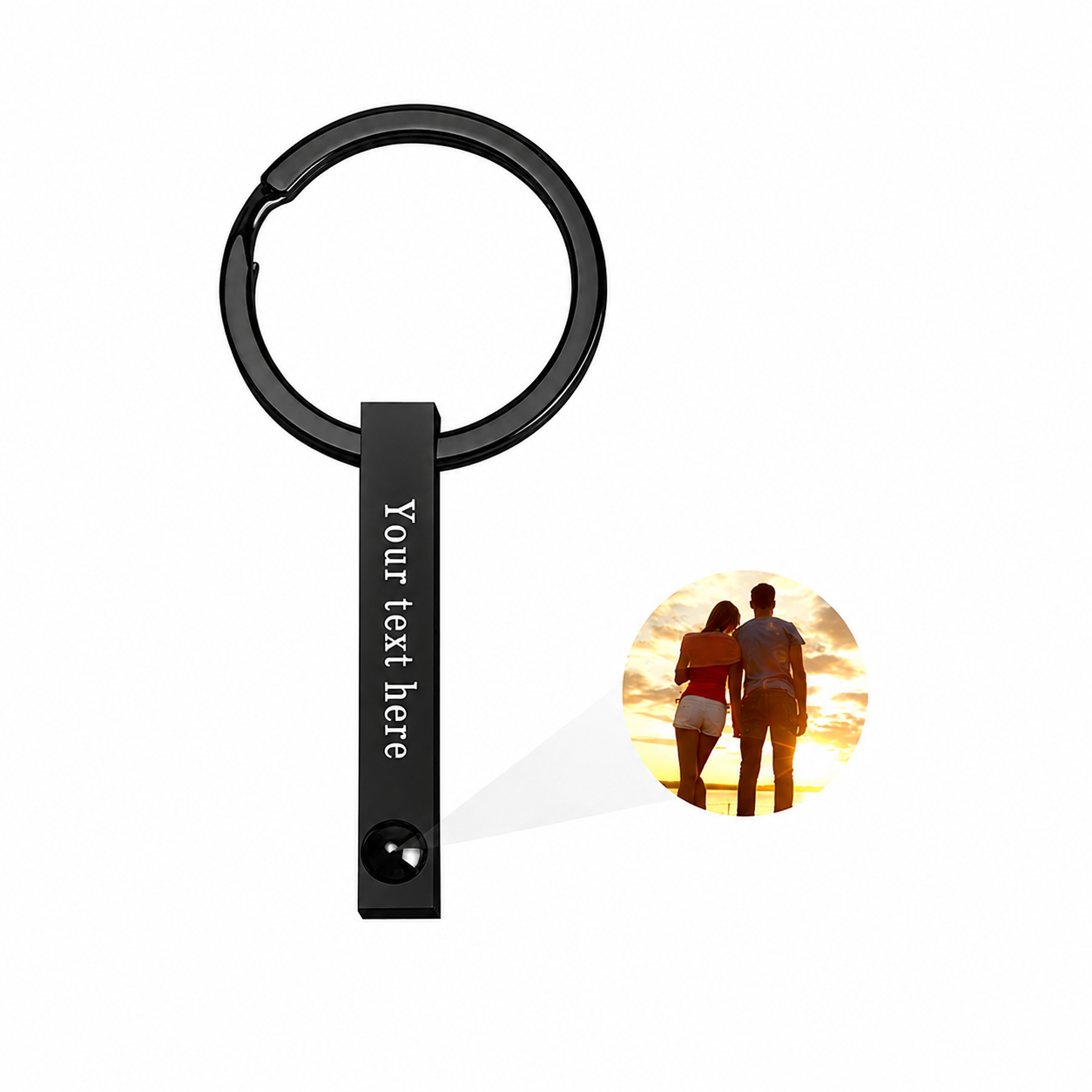 Column Keychain photo projection