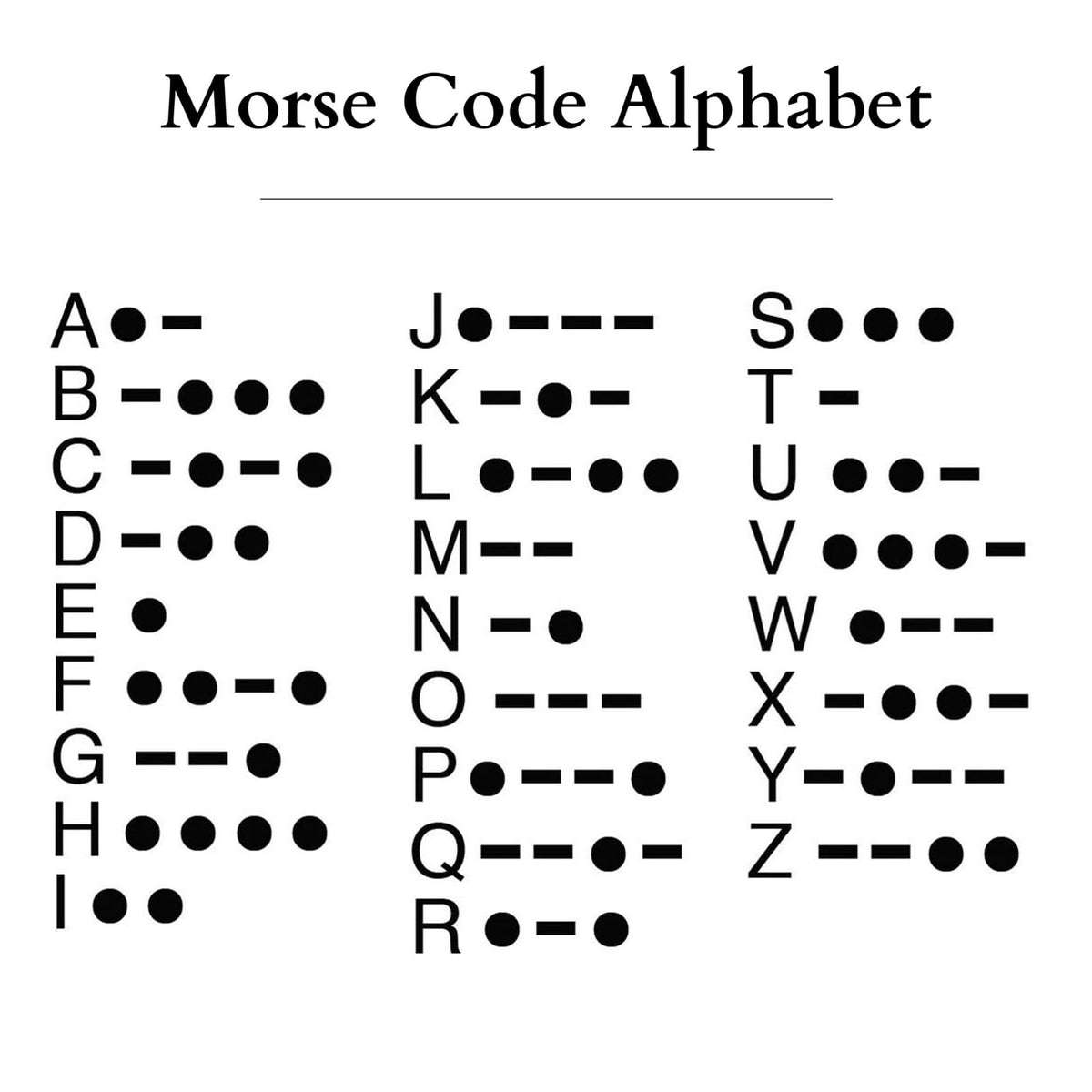 Morse Code Necklace