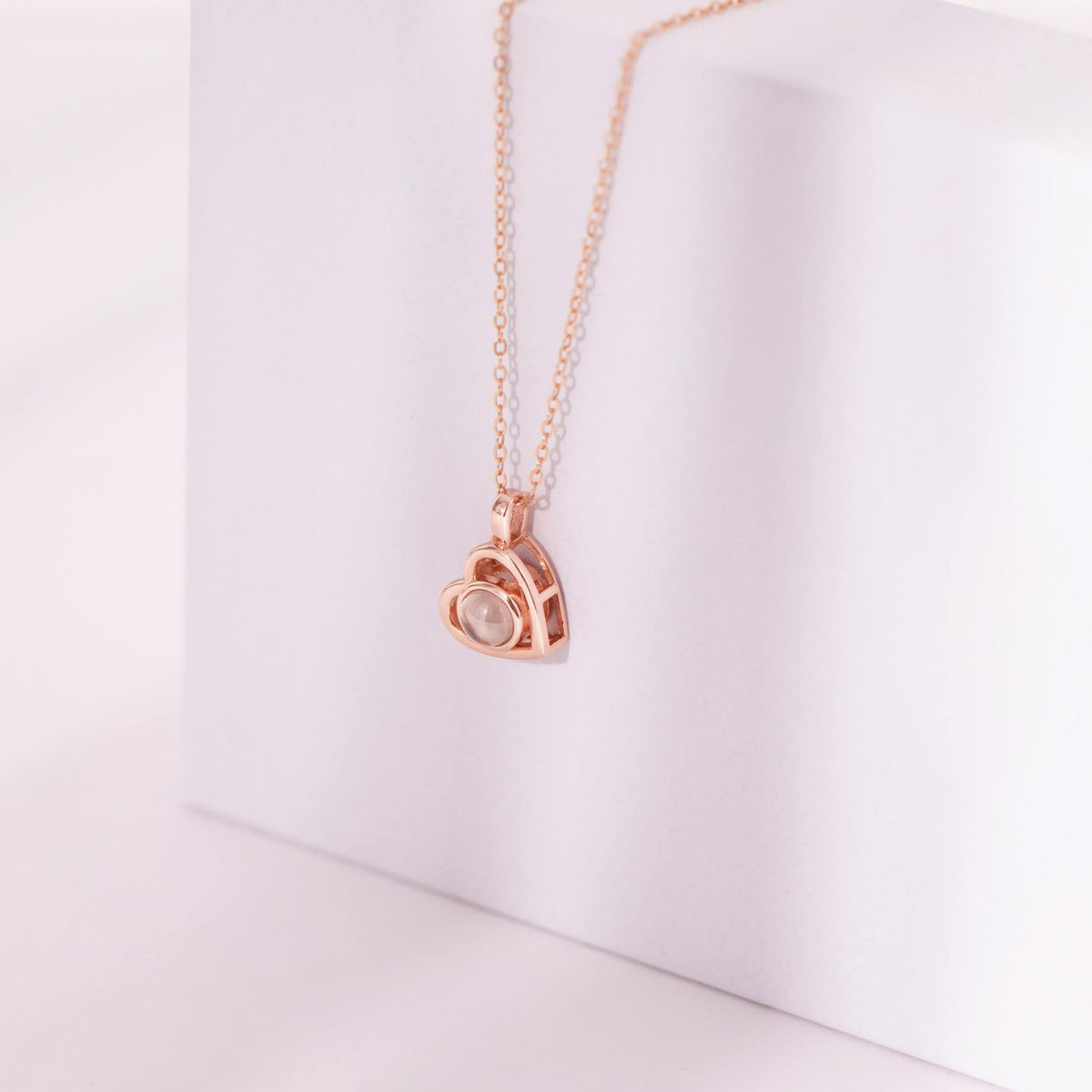 Simple Heart Photo Necklace