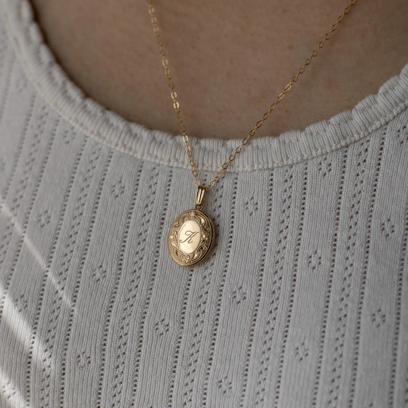 Decorated Oval Locket