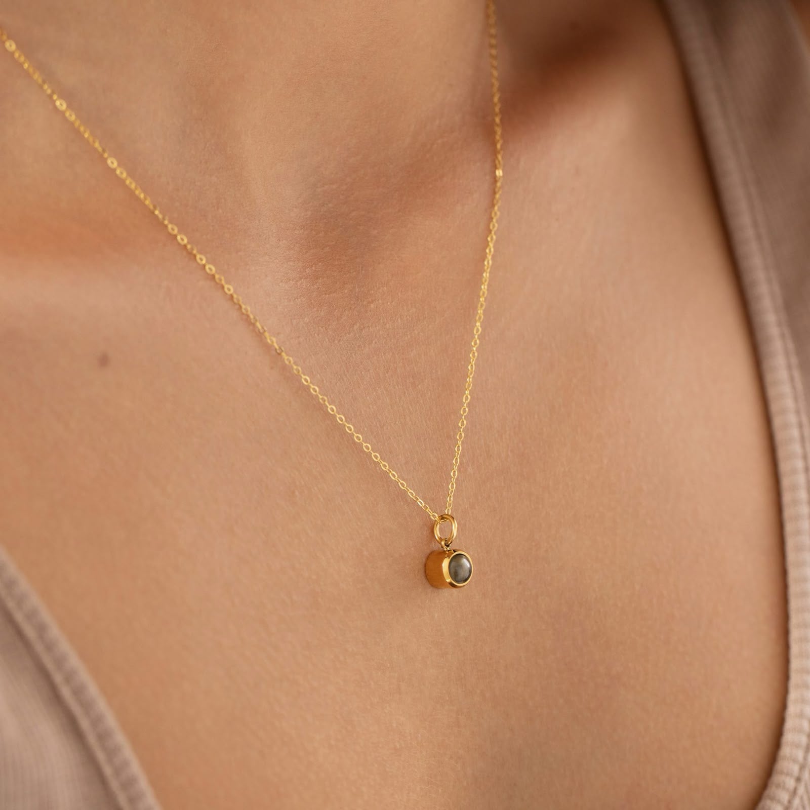 Circle Photo Necklace