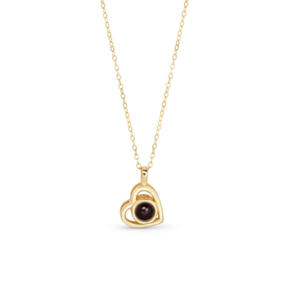 Simple Heart Photo Necklace