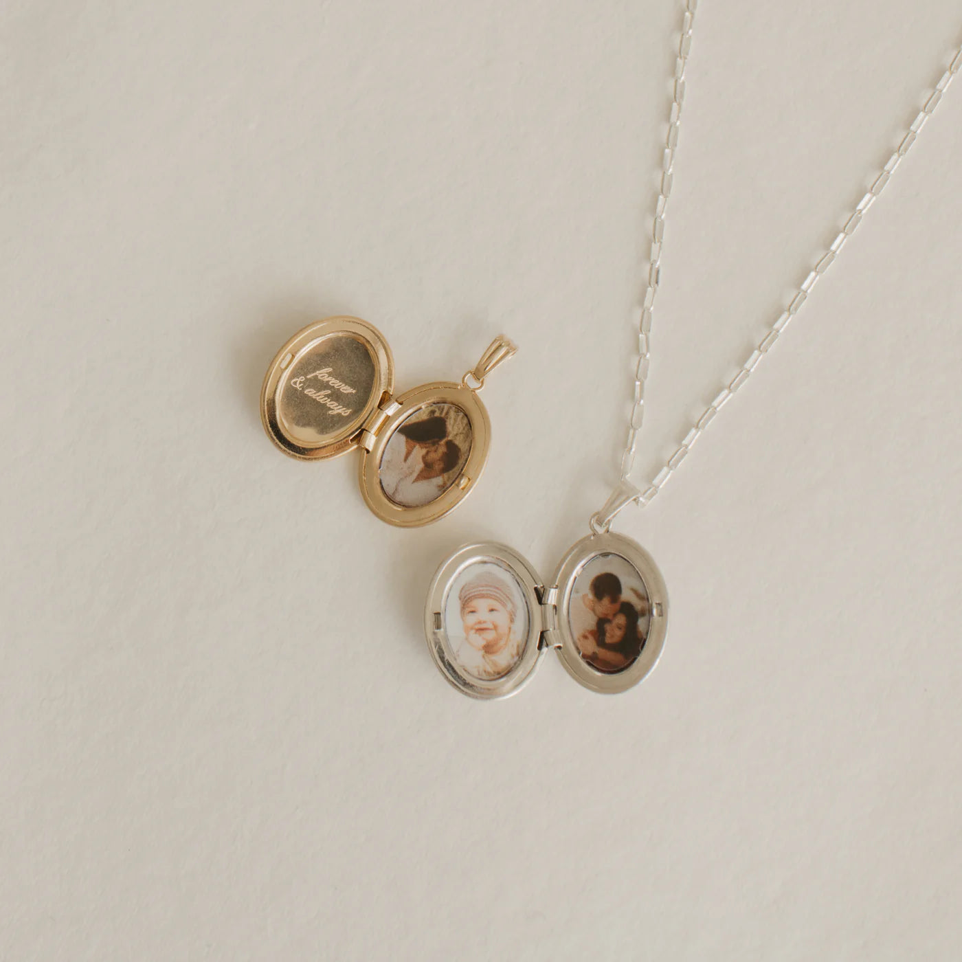 Oval Locket Photo Necklace