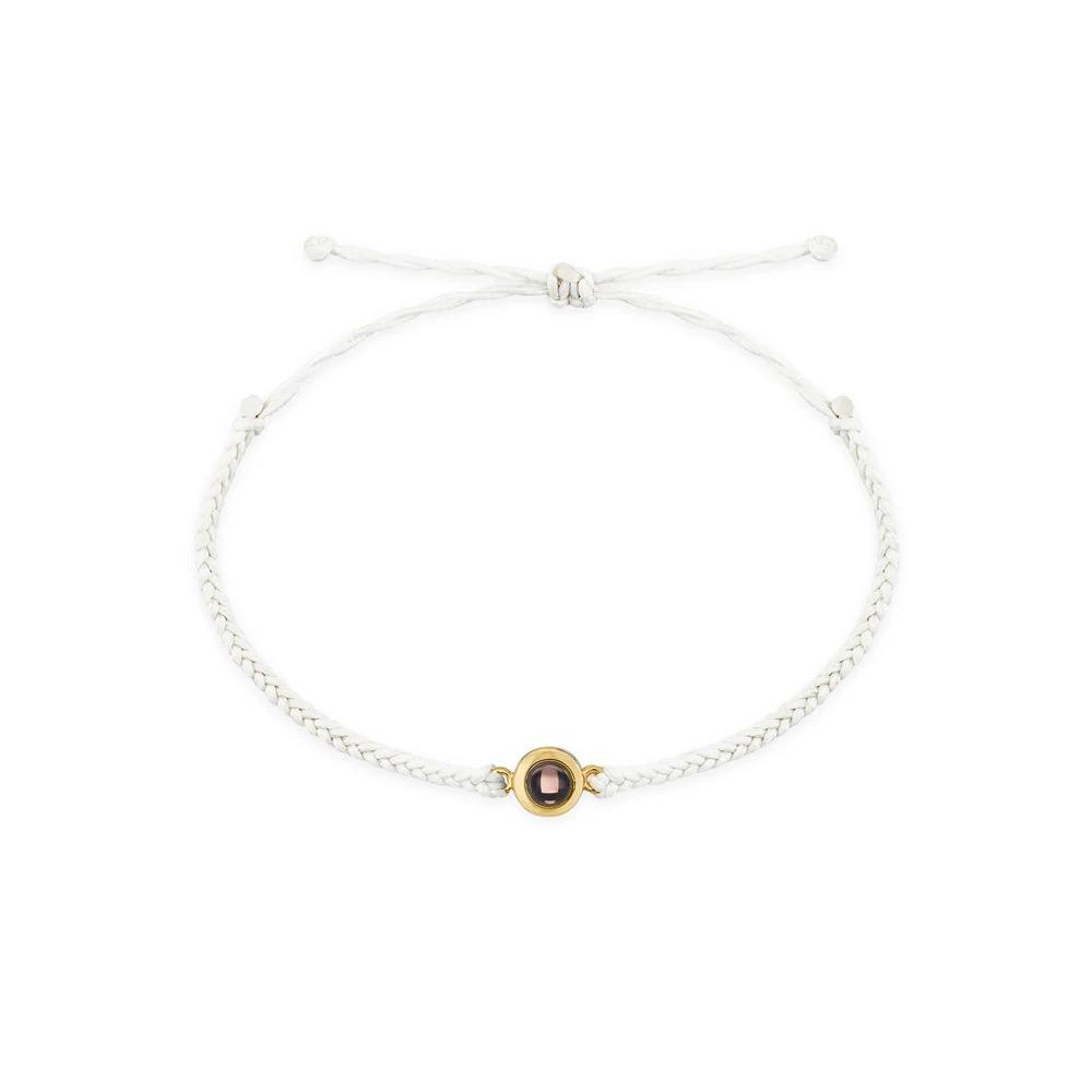 White & Gold 100 languages love words Bracelet
